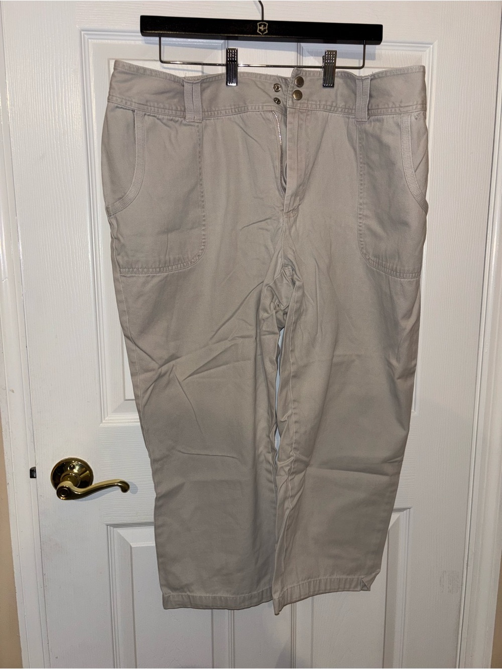 Caribbean Women's Ankle Cropped Pants in Light Beige